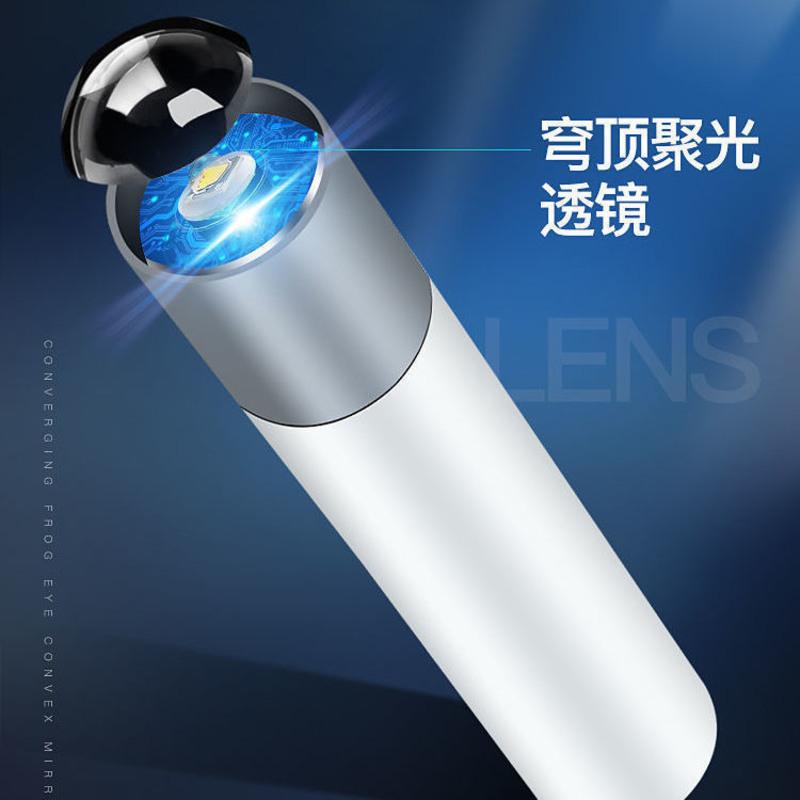 铝合金充电宝手电筒多功能小巧强光远射超亮防水可充电户外变焦 国产灯芯[35900+变焦]低级版 强光手电筒+可给手机充电