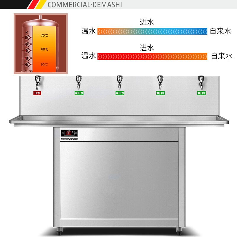 德玛仕 DEMASHI 直饮机 学校专用开水器 商用学校烧水机 不锈钢 工程定制款KS-35LT-5(一开四温)