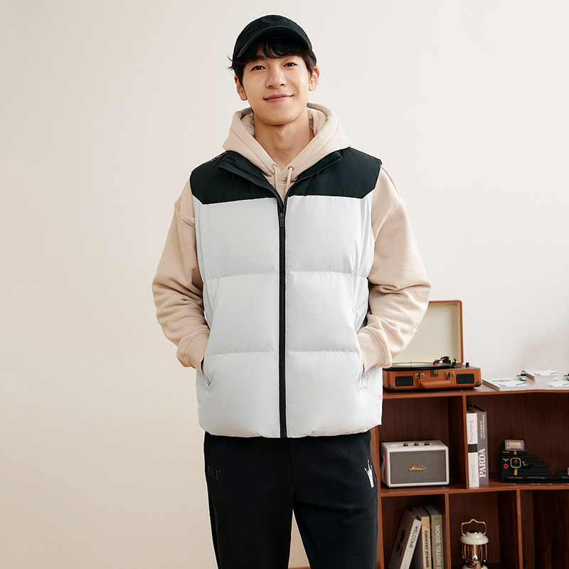 361°羽绒服马甲男装冬季新款立领保暖羽绒马甲男士休闲运动服