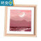 敬平油画棒相框摆台挂墙正方形作品保存画框装裱儿童北欧风小桌面摆件 樱花粉 方6寸[可放15.2*15.2cm]摆挂两用(