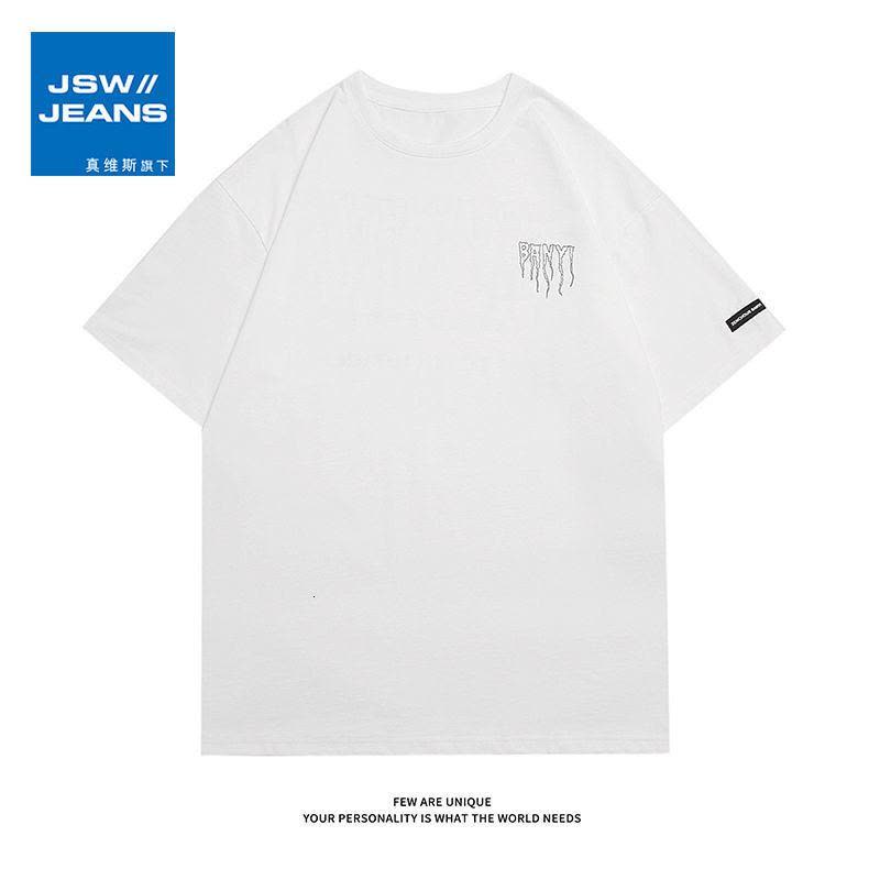 真维斯旗下JSW男士印花短袖T恤男休闲韩版宽松半袖潮流夏季上衣服图片
