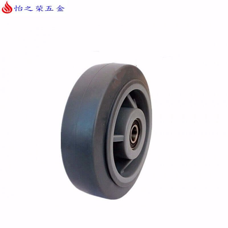 6寸5寸8寸4寸静音橡胶实心轮子手推车平板车轮万向轮工业脚轮 6寸图片