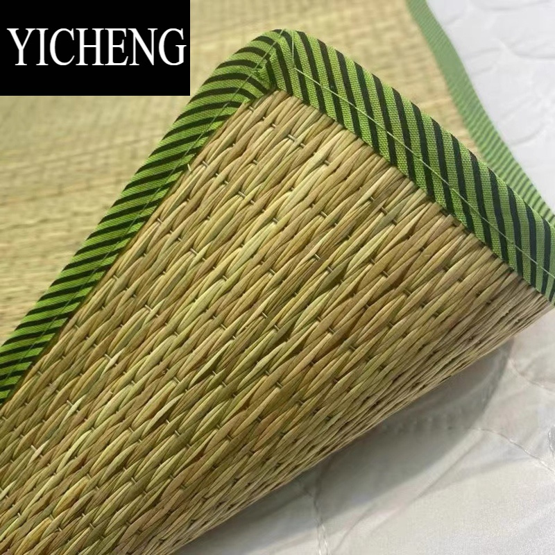 yicheng夏季凉席草席垫1米5 双人床 老式双人蔺草席学生宿舍单人草编