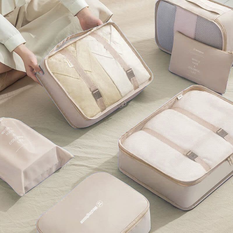 西屋(WESTINGHOUSE)斜纹干湿分仓六件套 XH04收纳袋行李箱整理衣服分装旅游衣物图片