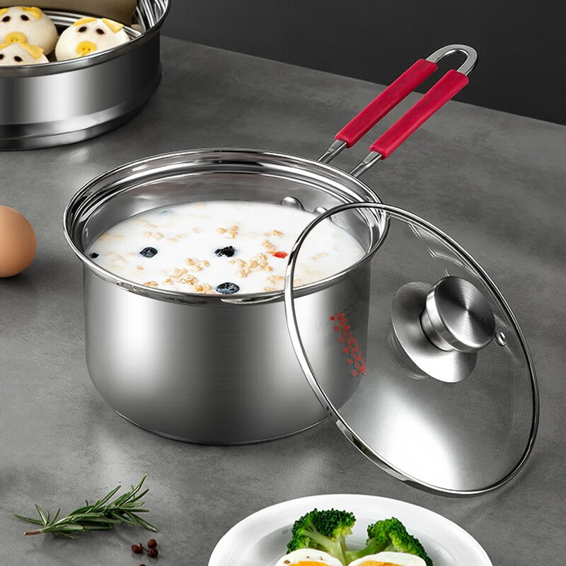 美厨(MAXCOOK) MCLP-601奶锅 304不锈钢奶锅16cm 煤灶电磁炉通用高清大图