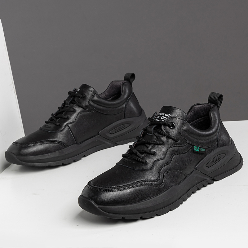 ideamini春款皮男鞋厚底男装波鞋四季休闲运动鞋学生增高小白鞋潮休闲