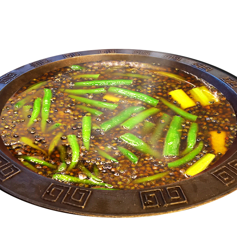 十吉重庆青一色火锅底料350g青辣椒青花椒鱼清一色火锅料麻辣调料