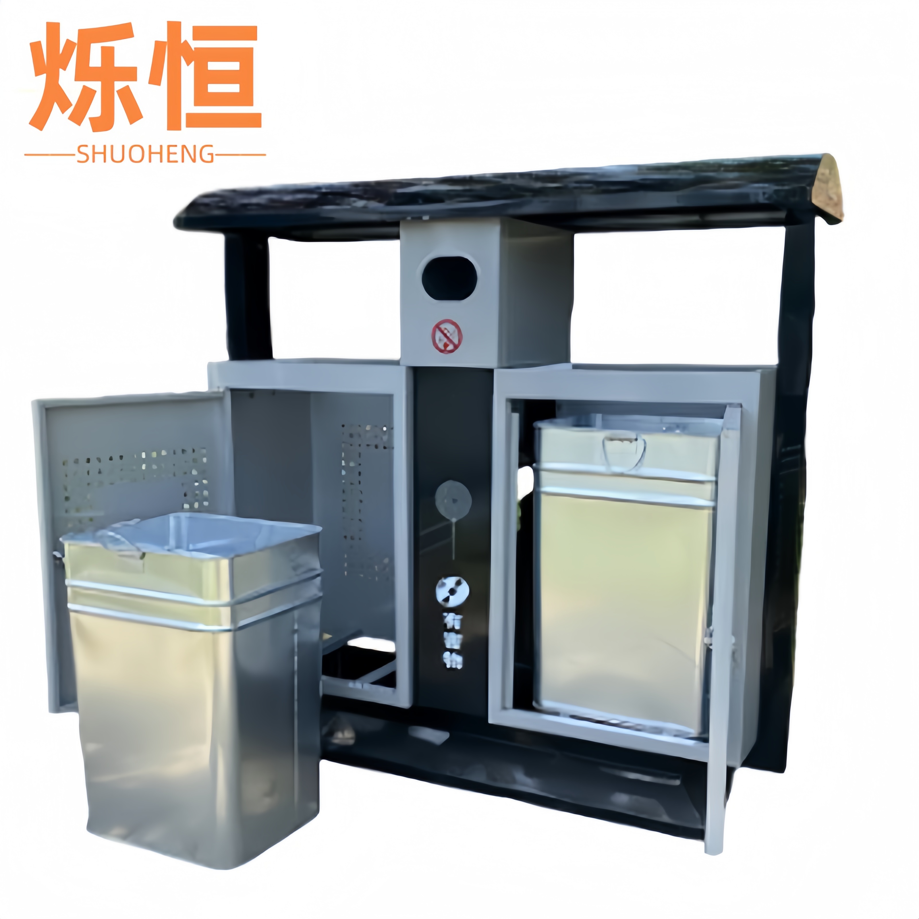 烁恒 户外垃圾桶 100*36*100cm 个高清大图
