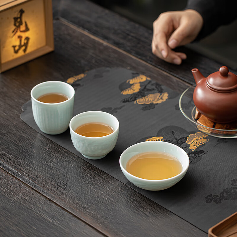 苏氏陶瓷(SUSHI CERAMICS) J0977 影青浮雕主人杯 3个 (单位:盒)高清大图