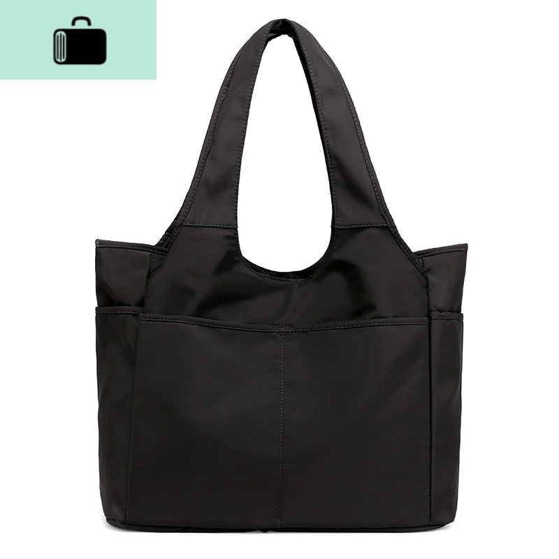 20新款尼龙布轻便大容量手挽女式包布包多兜舞蹈手提单肩旅游跨包NEWLAKE 黑色