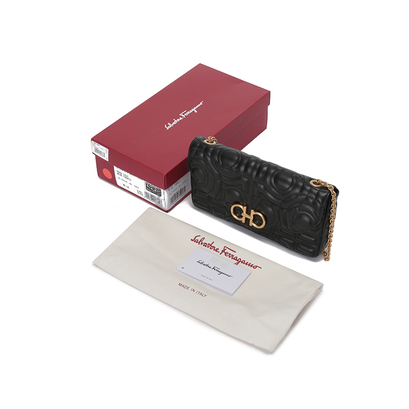 菲拉格慕salvatoreferragamo女士牛皮单肩斜挎包链条包212967