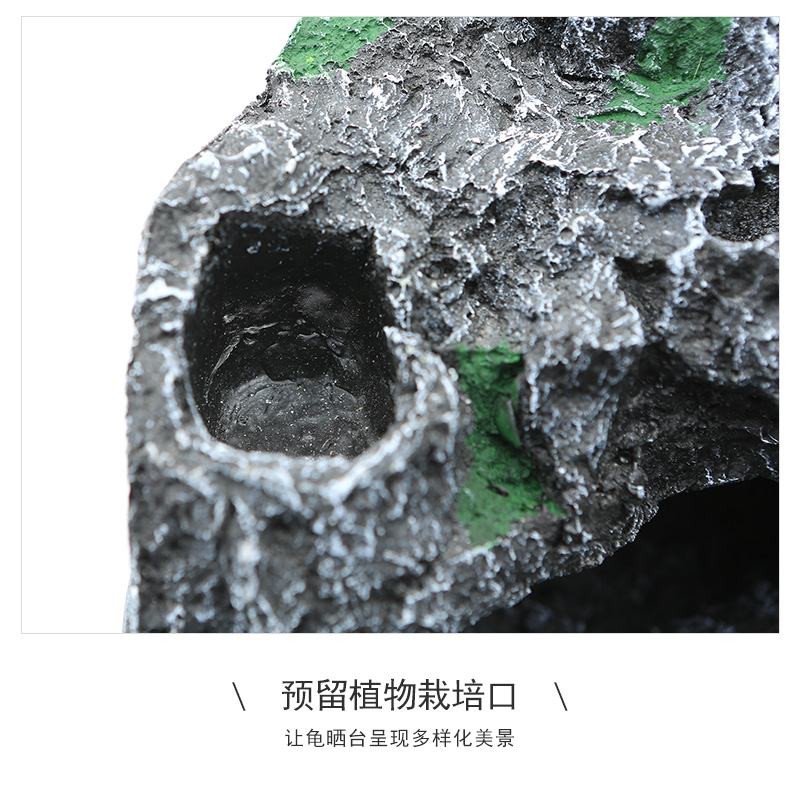 龟用品巴西龟爬台乌龟晒台龟缸造景龟箱爬坡水族箱浮岛晒背台大号高清大图