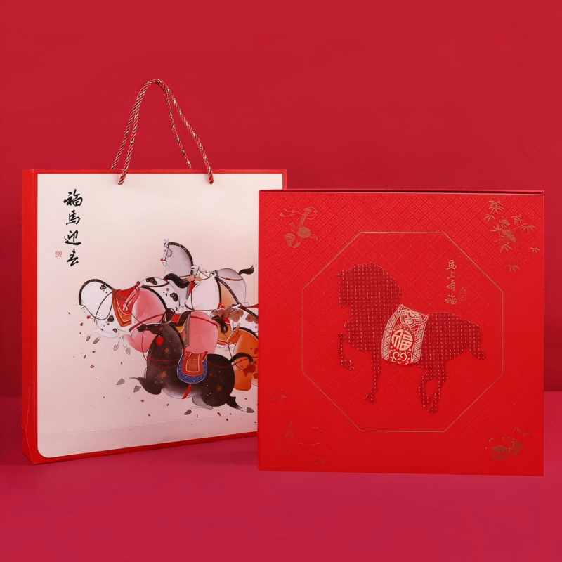 连联红 马上有福(纸编)-春融万象对联春联套装 家和人和万事和高清大图