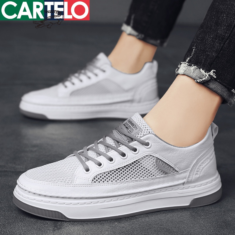 线下专柜同款卡帝乐鳄鱼cartelo新款透气男鞋子男时尚休闲鞋男士潮流