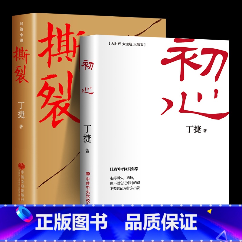 【共两册】初心+撕裂 【正版】初心 撕裂 丁捷著 中央党校出版社 《追问》作者又一力作 当代政论散文集 追问丁捷二月河