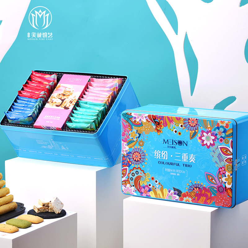 香港美诚礼缤纷·三重奏礼盒690g伴手礼 中秋节传统糕点团购礼品高档礼盒零食高清大图