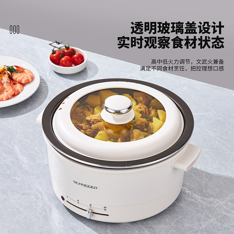 SCHNEIDER施耐德包裹式分体深锅电火锅 SWK-XNL17高清大图