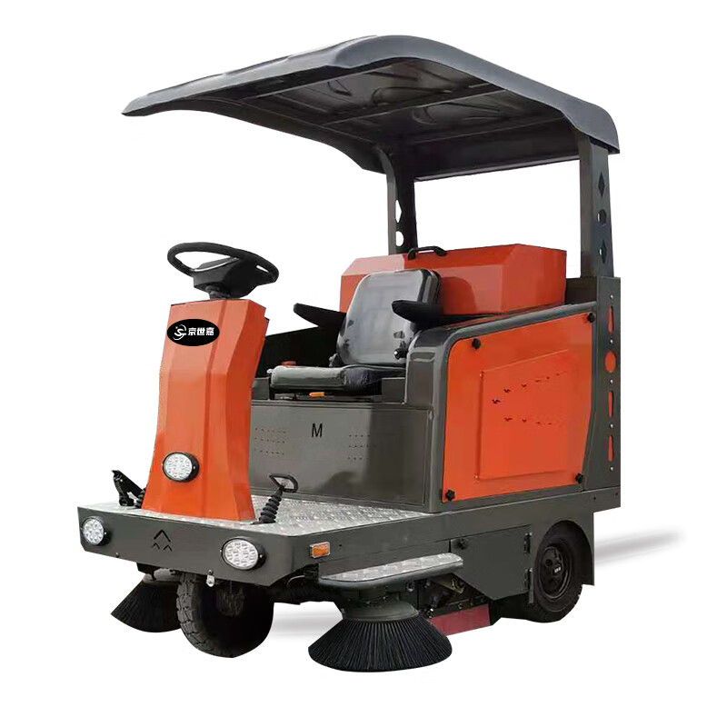 京世嘉 双吸风驾驶式扫地机工业扫地车清扫车户外道路清扫车商用小区物业马路仓库电动扫路车 JS-1450A 绿色