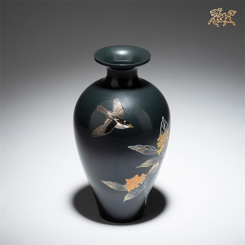 美帮汇全铜摆件《 高冈铜器之兰花鸟》铜工艺品 饰品 花瓶高清大图