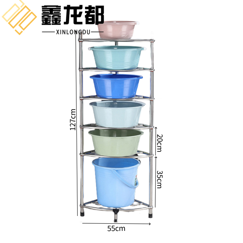 鑫龙都 脸盆架置物架六层 个