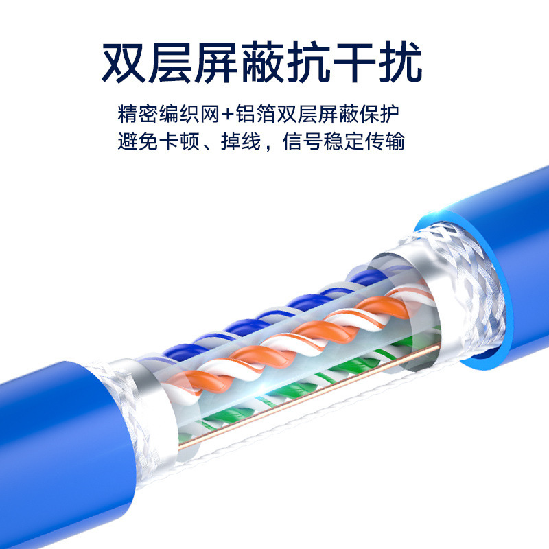 立通慧 LTH-WXC6-57SPB 六类双屏蔽网线 305米/箱(计价单位:箱)蓝色/灰色