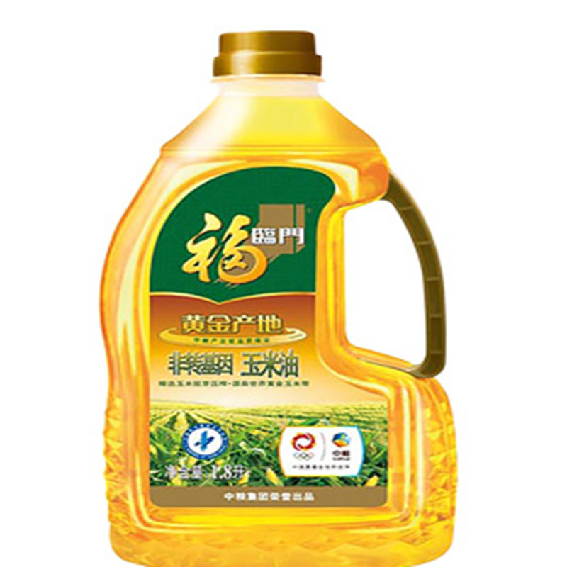 中粮福临门 非转基因压榨玉米油 1.8L*2瓶