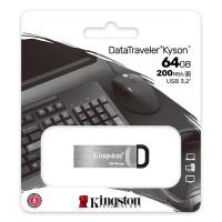 金士顿(Kingston)64GB USB 3.2 Gen 1 U盘 DTKN 金属外壳 读速200MB/s支持批量定制