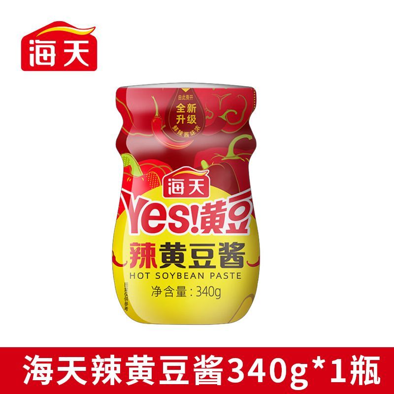 海天辣味黄豆酱340g 全新升级东北大豆瓣酱
