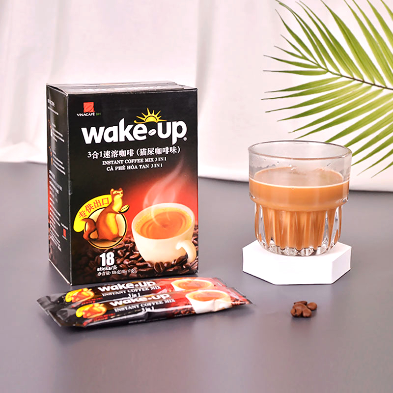 越南进口威拿咖啡wakeup味客三合一速溶18条装正品高清大图