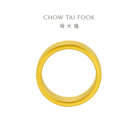 周大福传承经典传承情侣对戒足金黄金戒指寓意情比金坚计价(工费820元)F214040七夕礼物