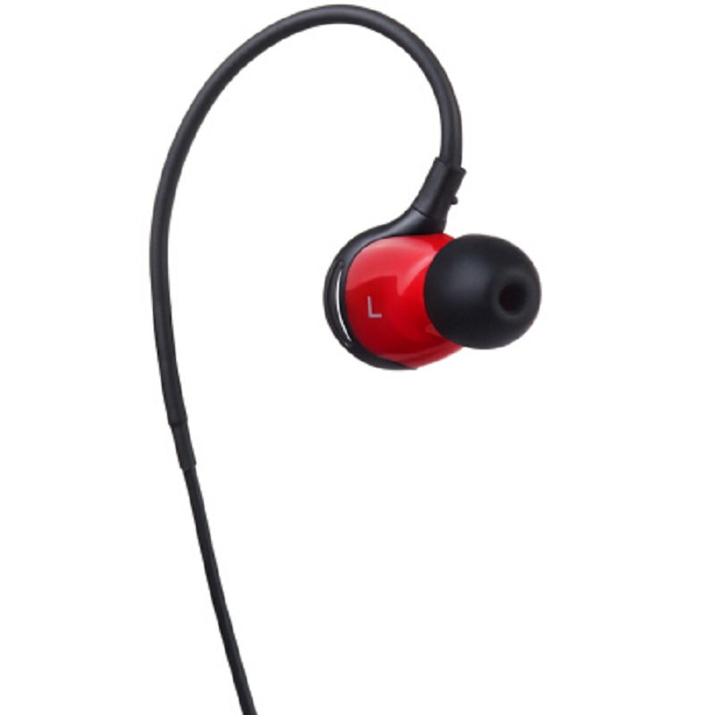 漫步者(EDIFIER) H281PS 运动耳机挂耳式入耳带麦线控重低音防水 酷黑红(单位:副)
