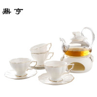 鼎亨日系蝴蝶花茶具套装陶瓷玻璃英式下午茶壶水果花茶壶茶具茶杯
