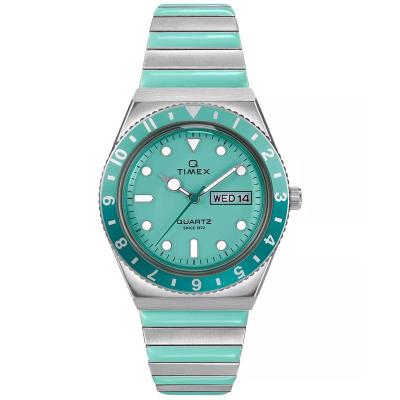 Timex 女士石英防水mm渐变蓝盘两tone不锈钢腕表