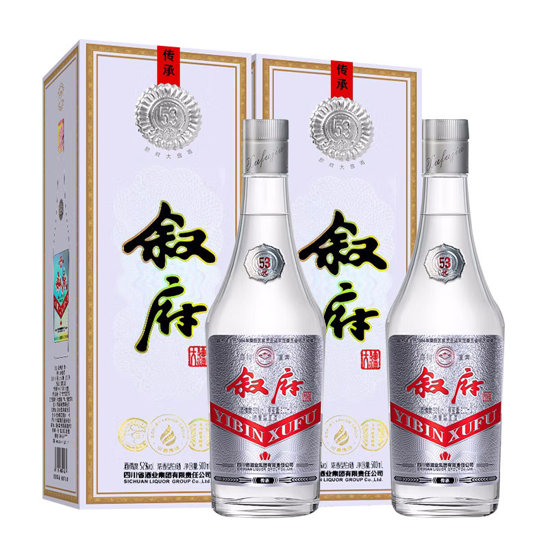 [KS]叙府 传承大曲酒 52度500ml*6瓶装 高度浓香型白酒纯粮食口粮酒宴请小酌用酒 整箱特价