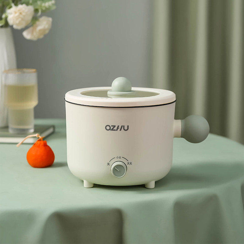 DXP 多功能球柄电煮锅1.5L电火锅 绿色/橙色单层18cm