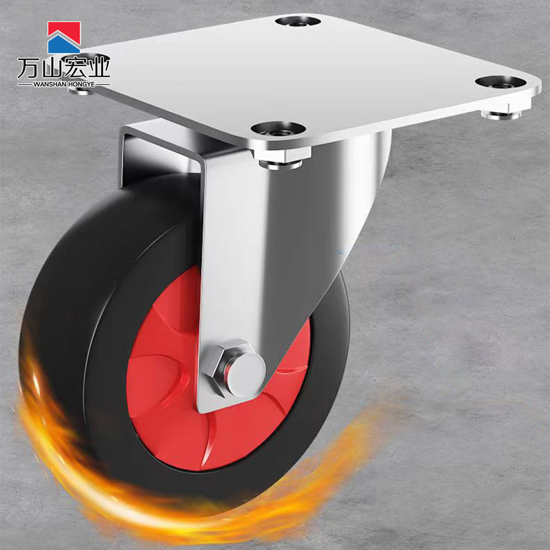 万山宏业 万向轮平板车工具车手推车 72*48cm 静音TPR轮承重400斤 WL16H/个高清大图