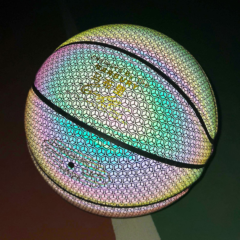 正品马布里反光篮球夜光定制发光荧光限量版星空变色抖音同款闪光