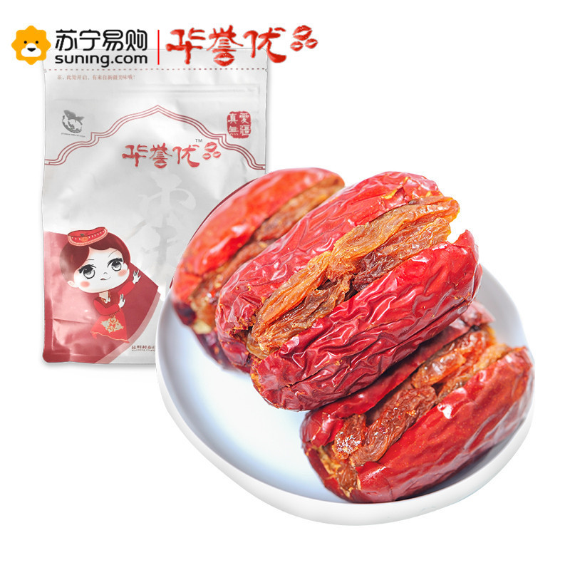 华誉优 休闲零食蜜饯干果 新疆特产 红枣夹葡萄干 和田大枣夹香妃葡萄干289g/袋