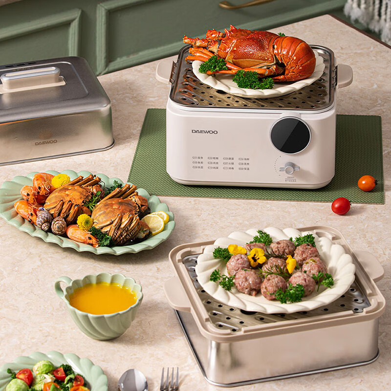 大宇 电蒸锅 DYZL-12L35 莫兰迪绿(彩邮)高清大图