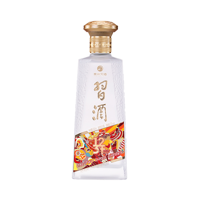 贵州 習酒 123干(蓝) 酱香型白酒 53度 500ml *4瓶 整箱装