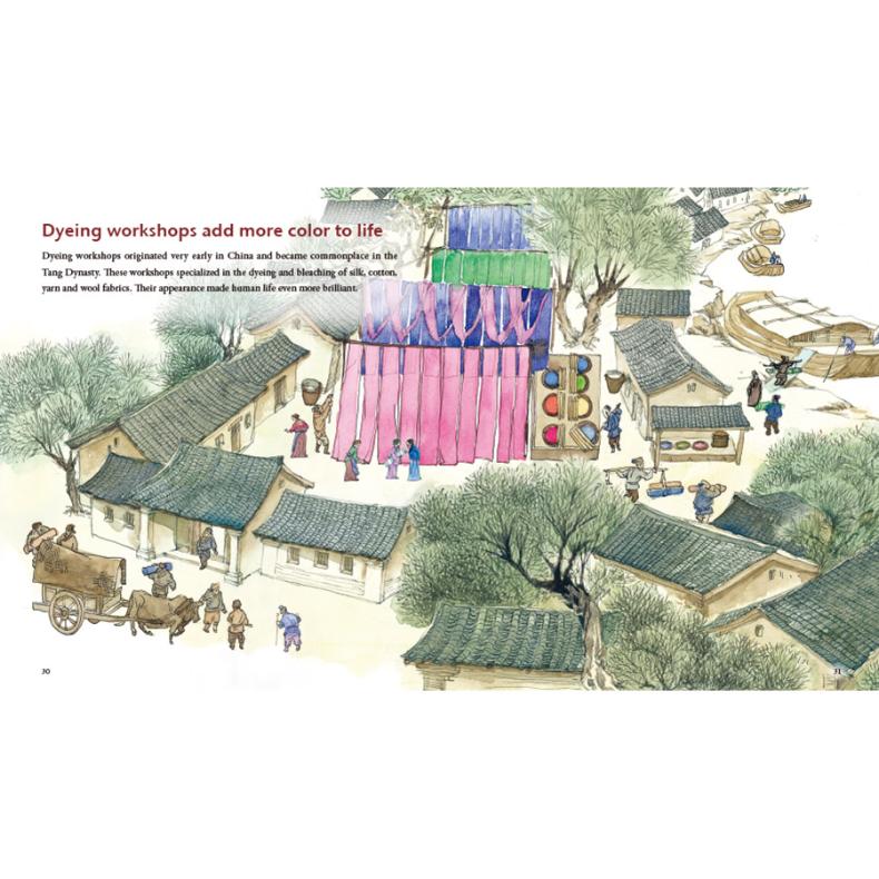 中国科技史图画书第二辑:中国古代纺织术(汉英)