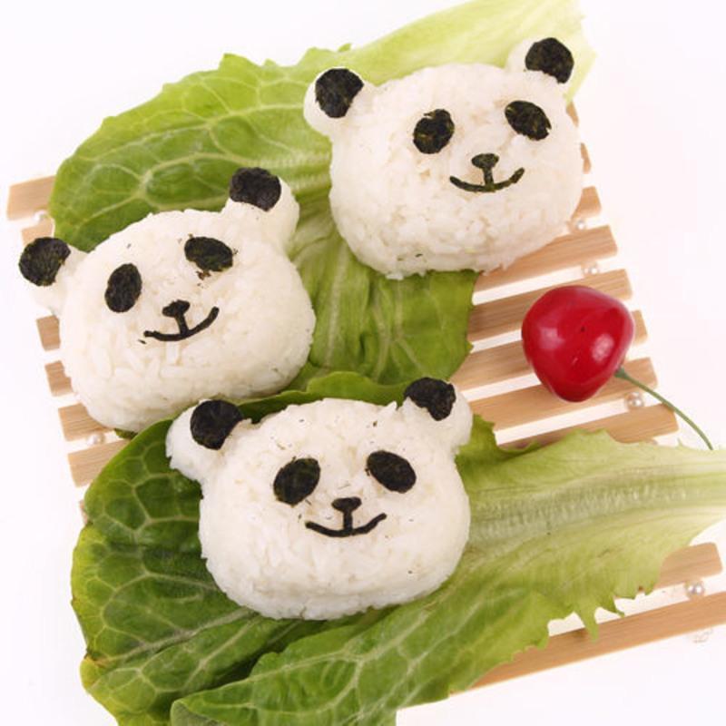 熊猫饭团熊猫饭团模具套装儿童米饭寿司工具海苔压花器宝宝压饭工具二