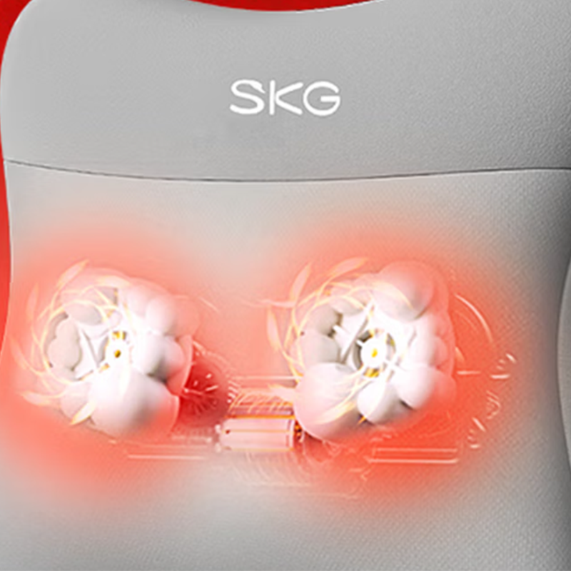 SKG腰部按摩仪 V5系列1代-深灰色 腰部按摩器按摩靠垫热敷全身车载腰靠按摩器