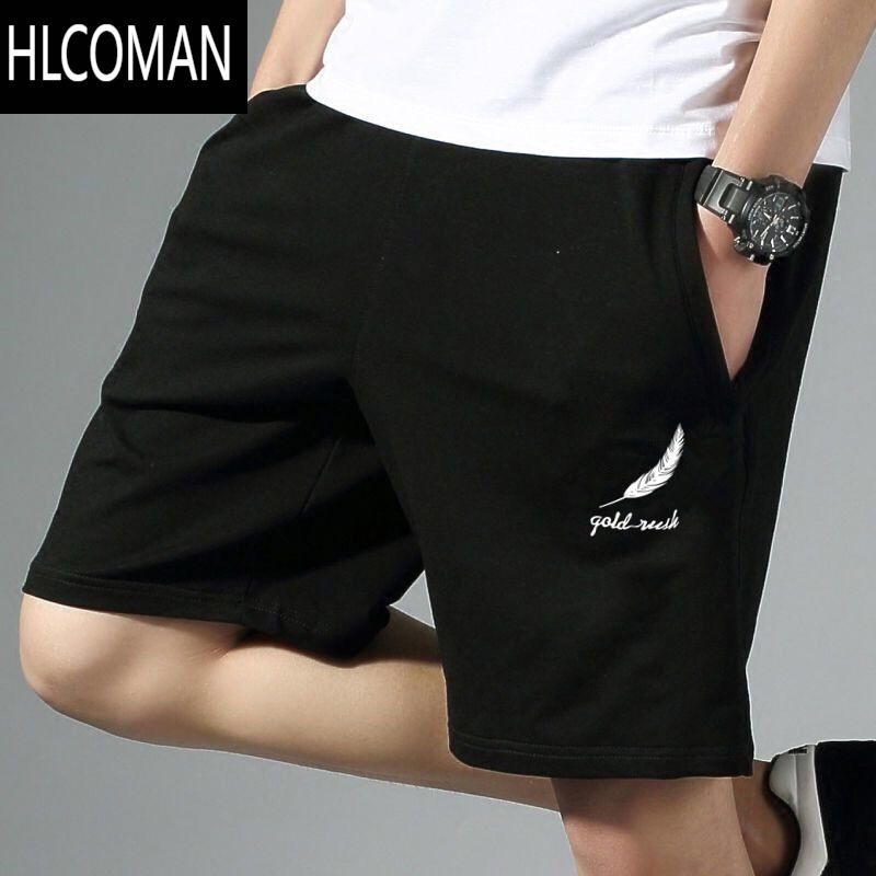 HLCOMAN短裤男士夏季外穿薄款潮流宽松抽绳五分沙滩裤运动速干休闲中裤子