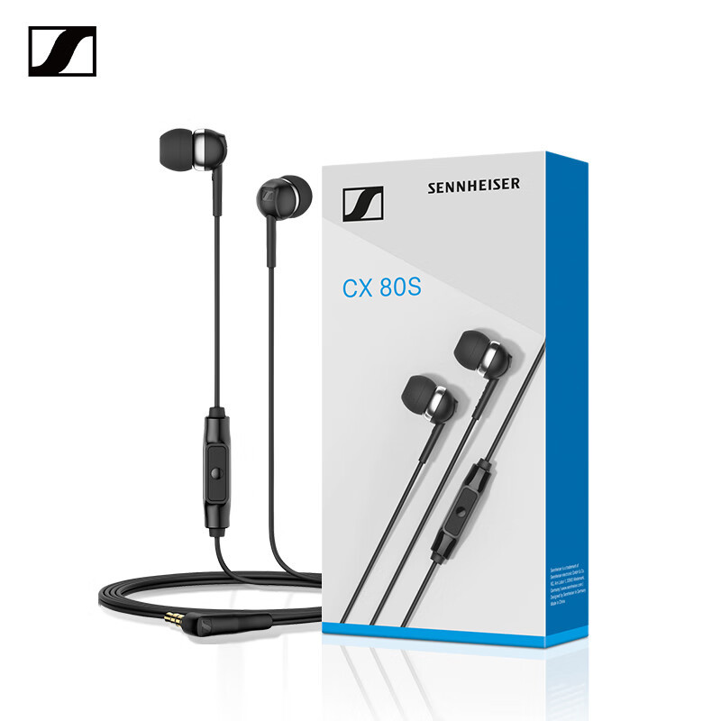 SENNHEISER/森海塞尔 CX80S入耳式隔音降噪智能线控有线耳机