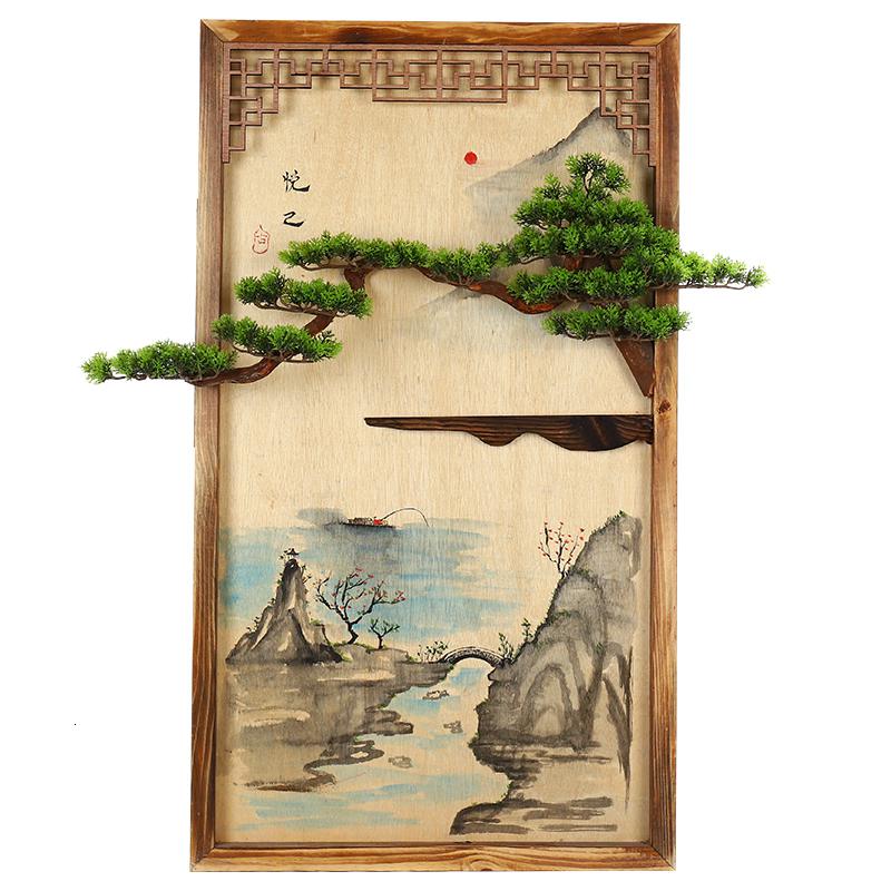 美帮汇新中式迎客松现代简约家用北欧装饰客厅沙发背景墙装饰画壁画挂画高清大图