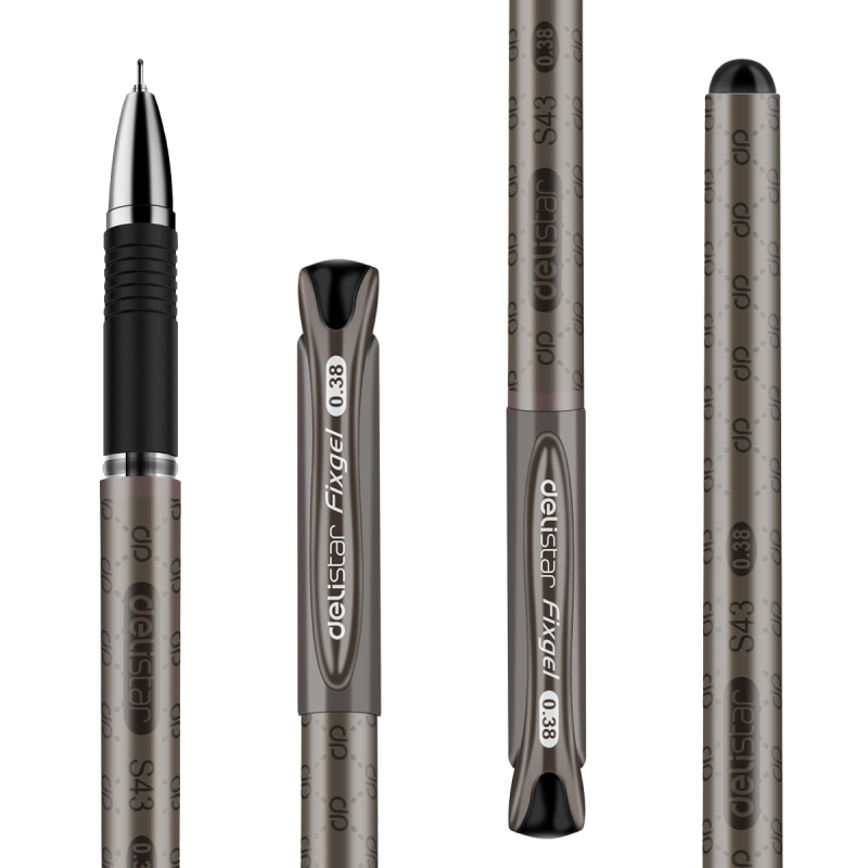 得力(deli) S43 财务中性笔 0.38mm 财务XHJ记账笔 支票专用细笔 12支一盒装