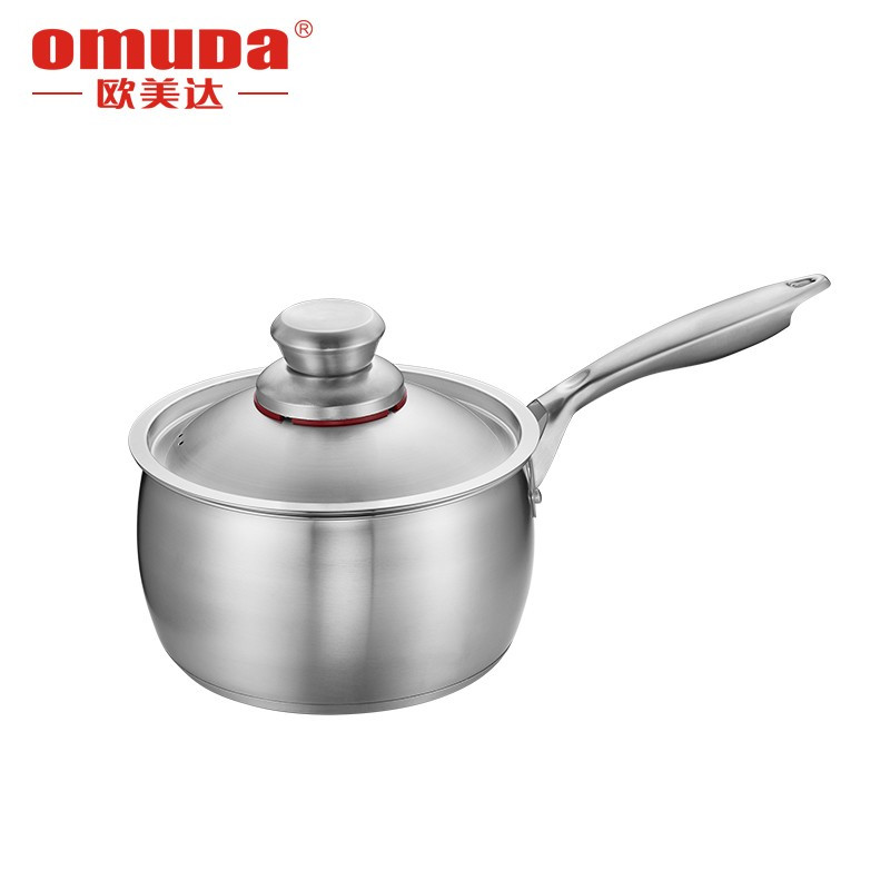 欧美达(Omuda) 德国不锈钢奶锅 304加厚 18cm 不粘小汤锅煮面热奶锅婴儿辅食 LKT18-G