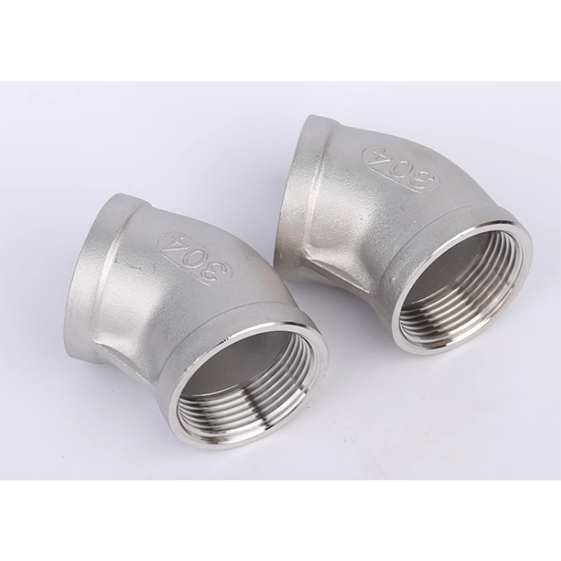 兴酉 不锈钢45°弯头 DN15 个高清大图