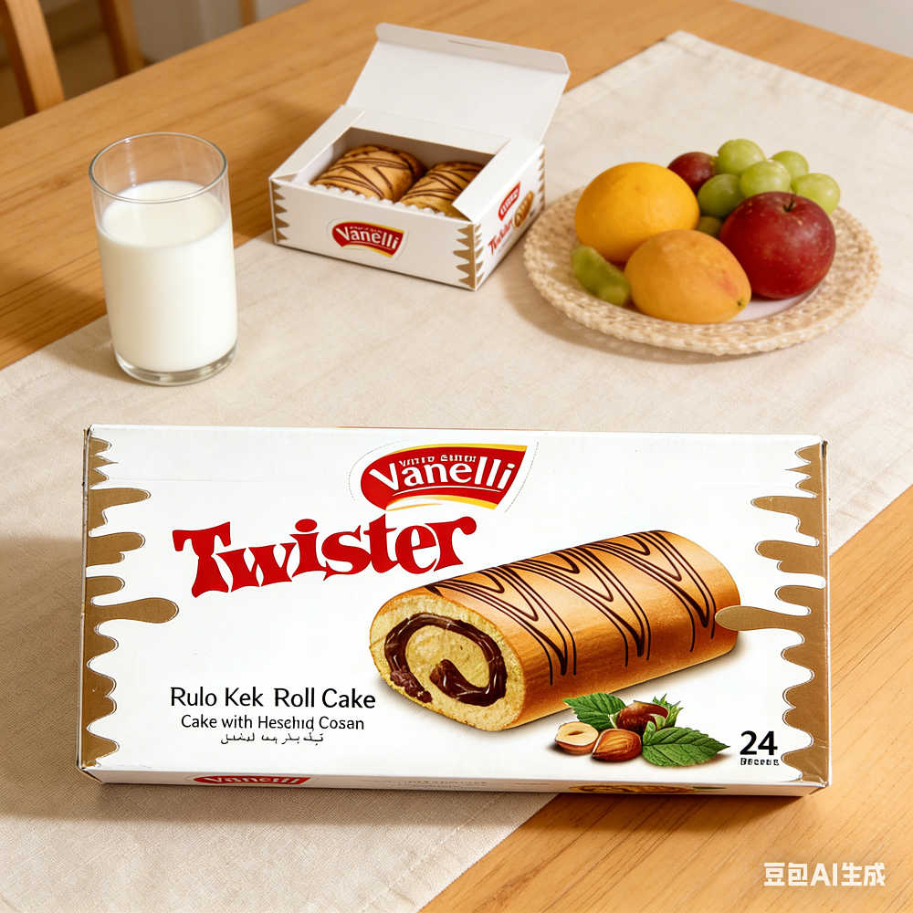 老亚Vanelli榛子瑞士卷蛋糕糕点